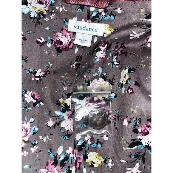 NEW Sundance Women's Blazer S Floral Lining Mauve Plaid 2-Button Office Business - Picture 8 of 8